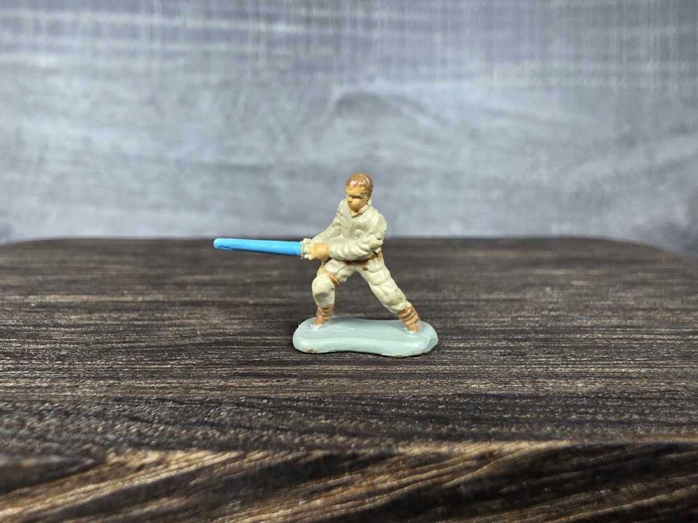Star Wars Micro Machines Action Fleet Luke Skywalker W Lightsaber Vtg g78e